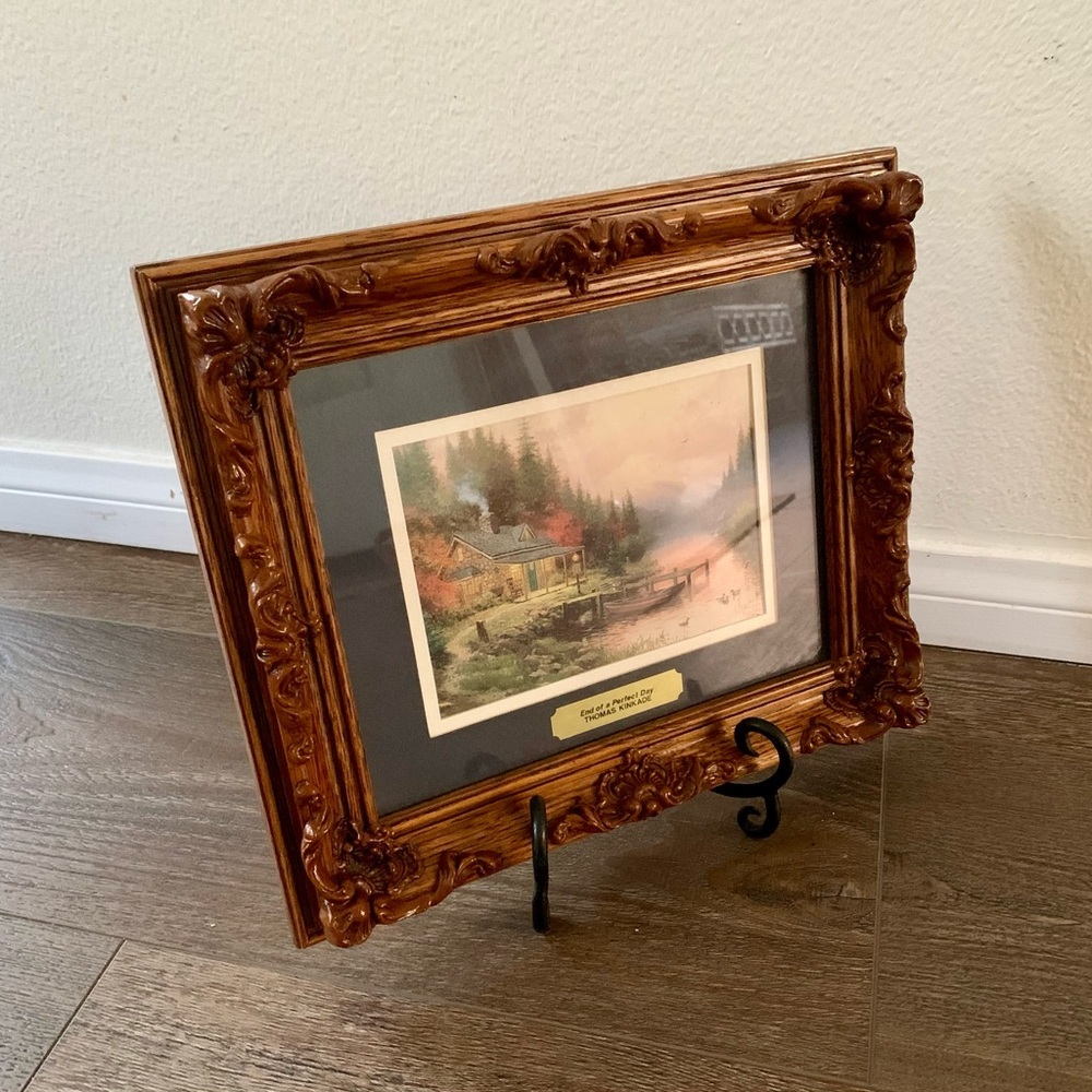 Thomas Kinkade Print Of A  Perfect Day  In Wooden Frame 11/19”